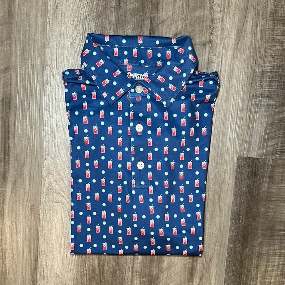 2 Putt Mixed Drink Stretch Gold Polo - XL